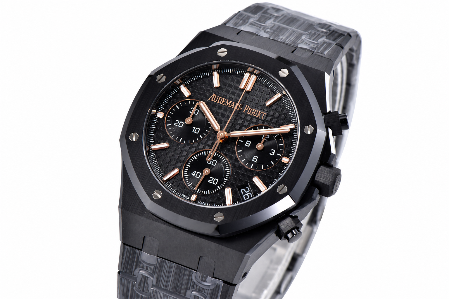 Royal Oak Chrono 26240 Black Ceramic APSF 1:1 Best Edition on Ceramic Bracelet SA4401
