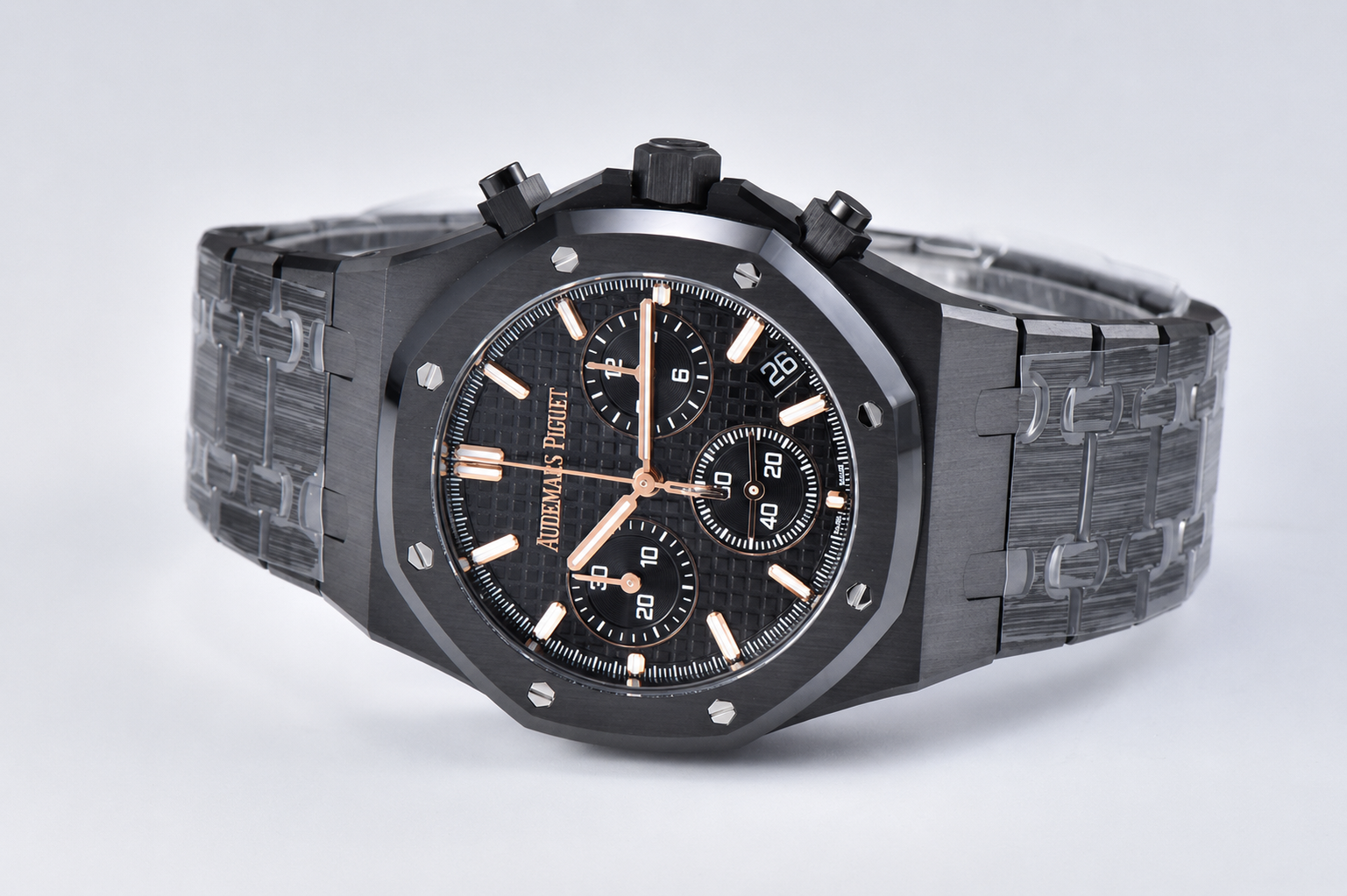 Royal Oak Chrono 26240 Black Ceramic APSF 1:1 Best Edition on Ceramic Bracelet SA4401 - Image 3
