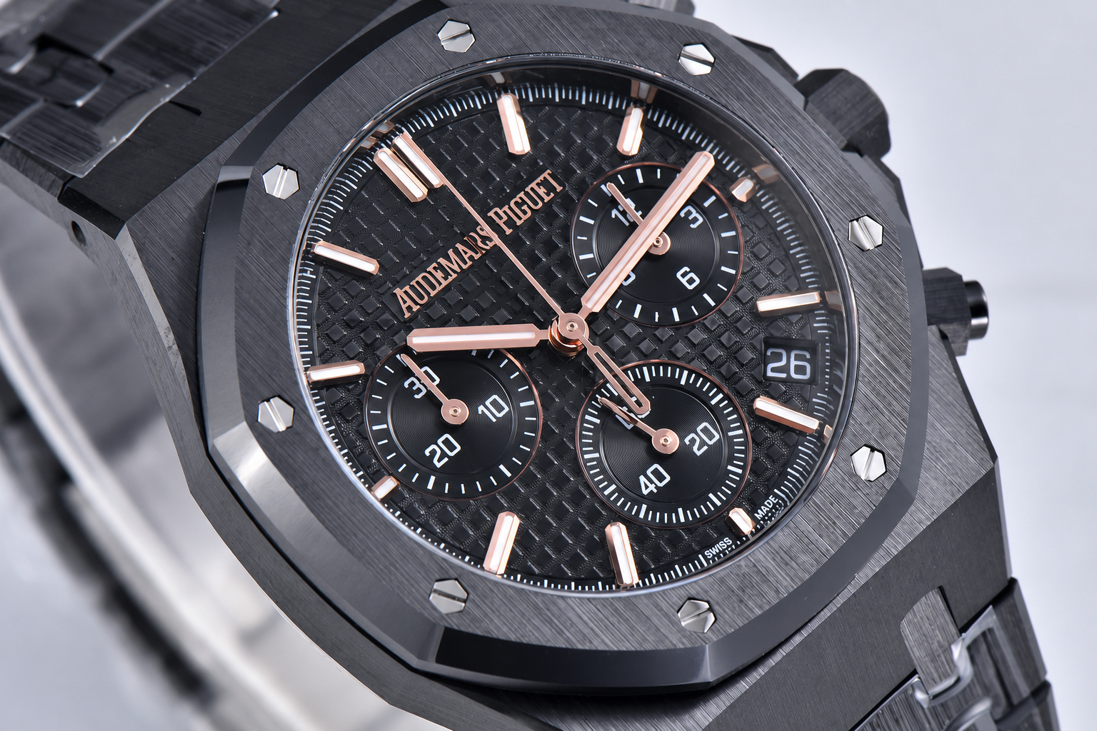 Royal Oak Chrono 26240 Black Ceramic APSF 1:1 Best Edition on Ceramic Bracelet SA4401 - Image 2