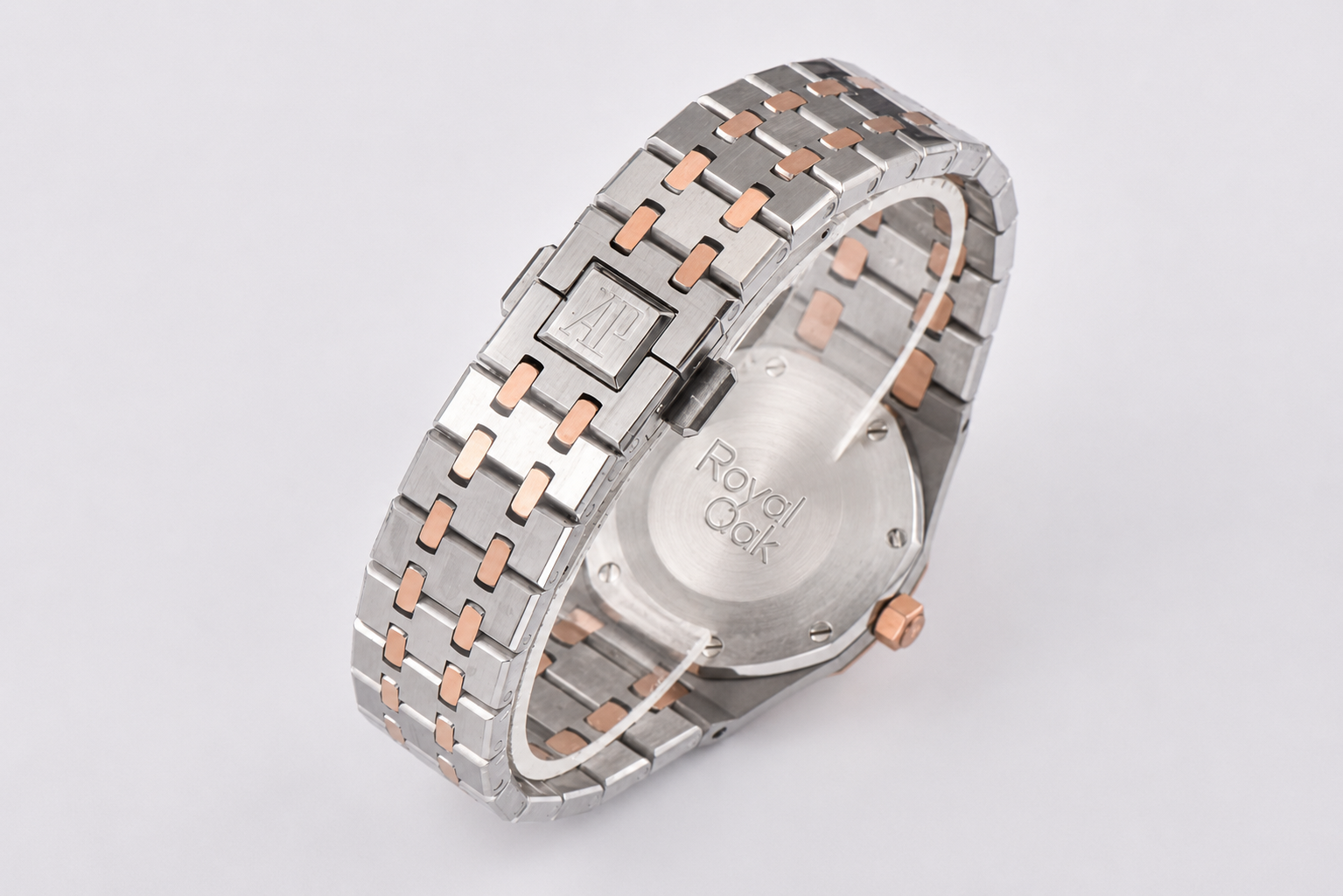 Lady Royal Oak 33mm SS/RG 8F 1:1 Best Edition White Dial on SS/RG Bracelet Swiss Quartz - Image 6