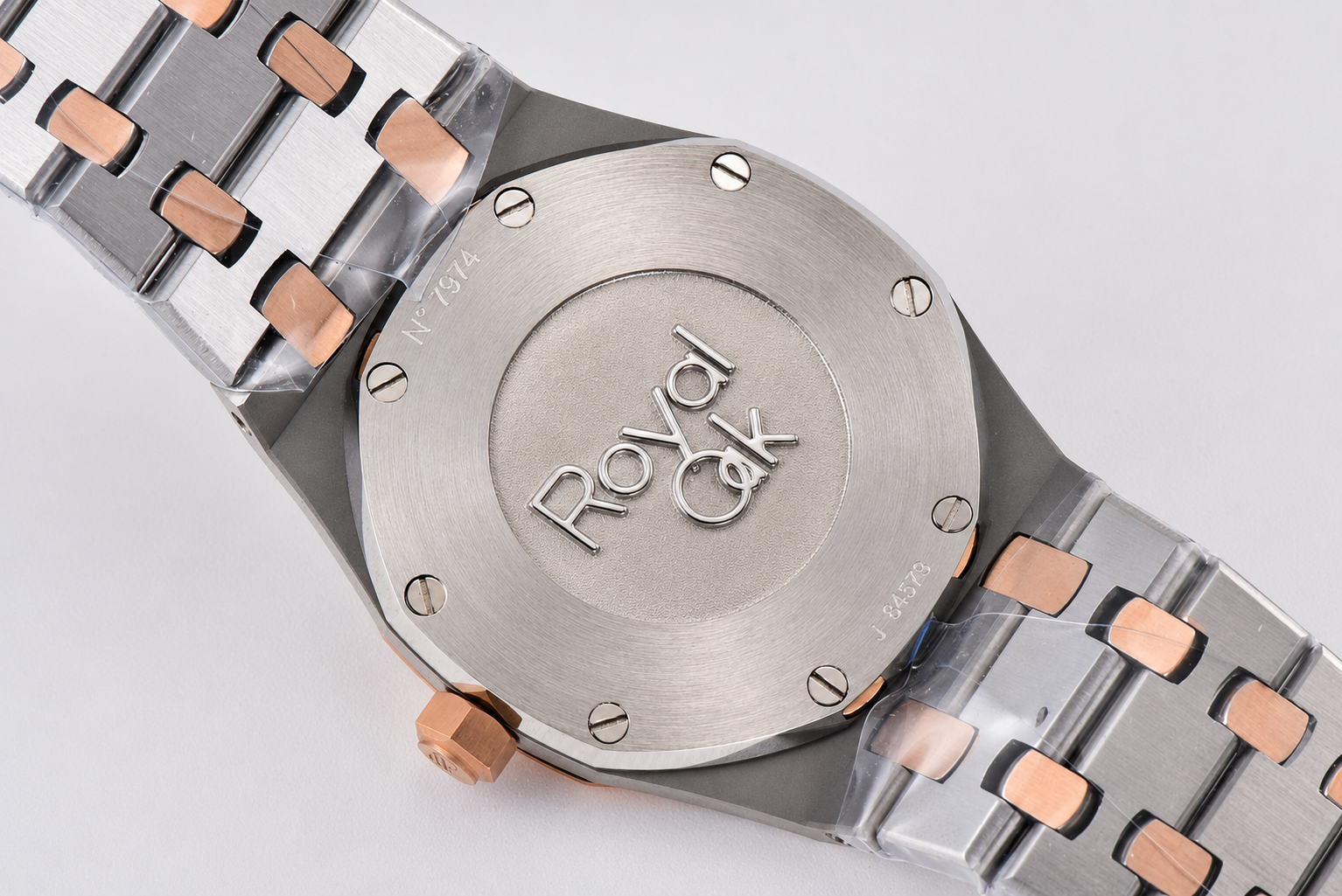 Lady Royal Oak 33mm SS/RG 8F 1:1 Best Edition White Dial on SS/RG Bracelet Swiss Quartz - Image 7