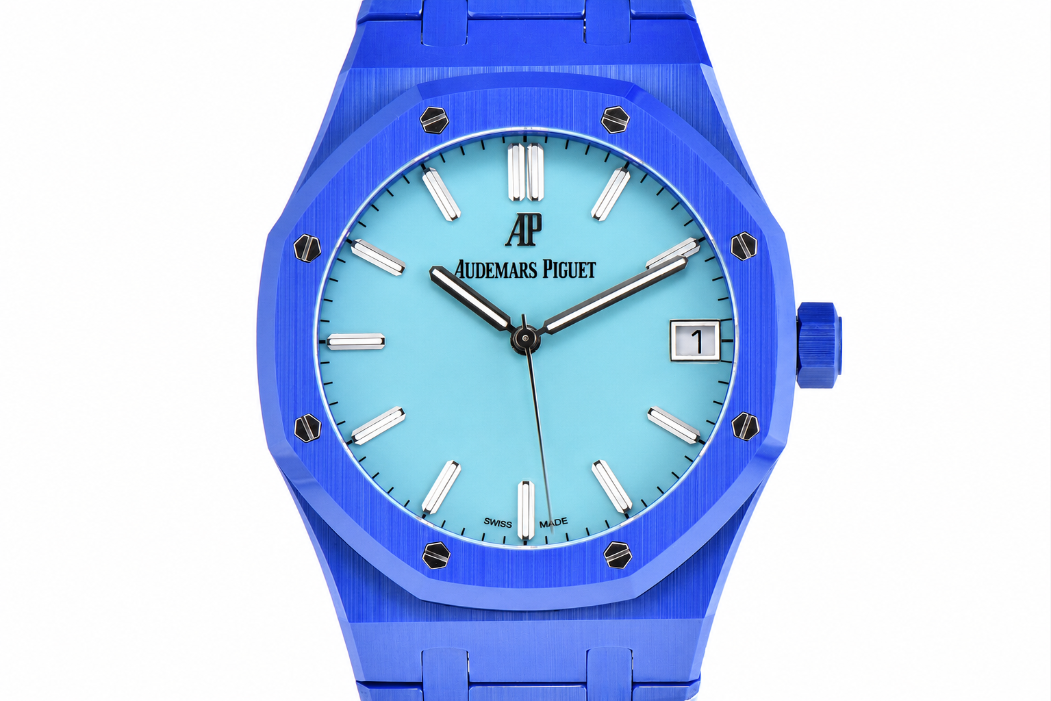Royal Oak 15500 Blue Ceramic APSF 1:1 Best Edition Tiffany Blue Dial on Bracelet SA4302 - Image 2