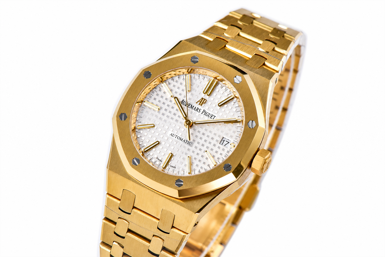 Royal Oak 37mm 15450 YG IPF Best Edition White Dial on YG Bracelet A3120