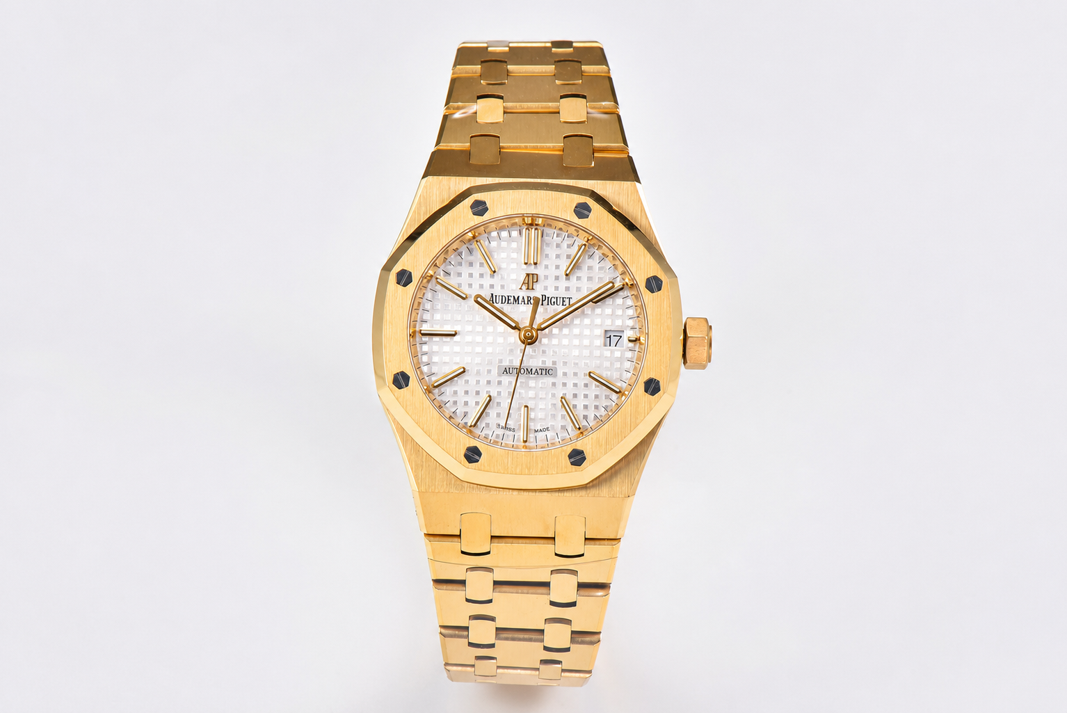 Royal Oak 37mm 15450 YG IPF Best Edition White Dial on YG Bracelet A3120 - Image 2
