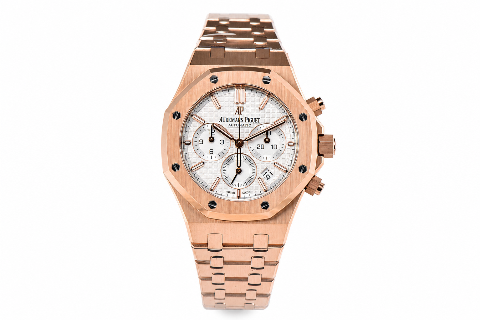 Royal Oak Chrono 26315 RG APSF 1:1 Best Edition White Dial on RG Bracelet A2385 - Image 2