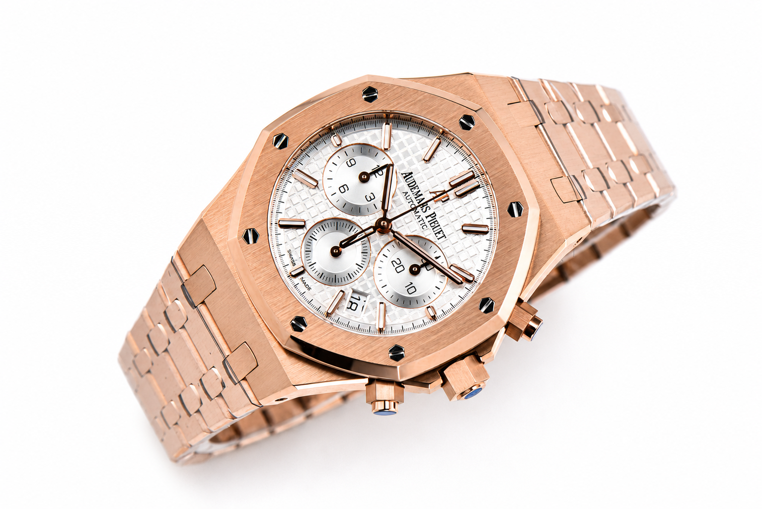 Royal Oak Chrono 26315 RG APSF 1:1 Best Edition White Dial on RG Bracelet A2385 - Image 3
