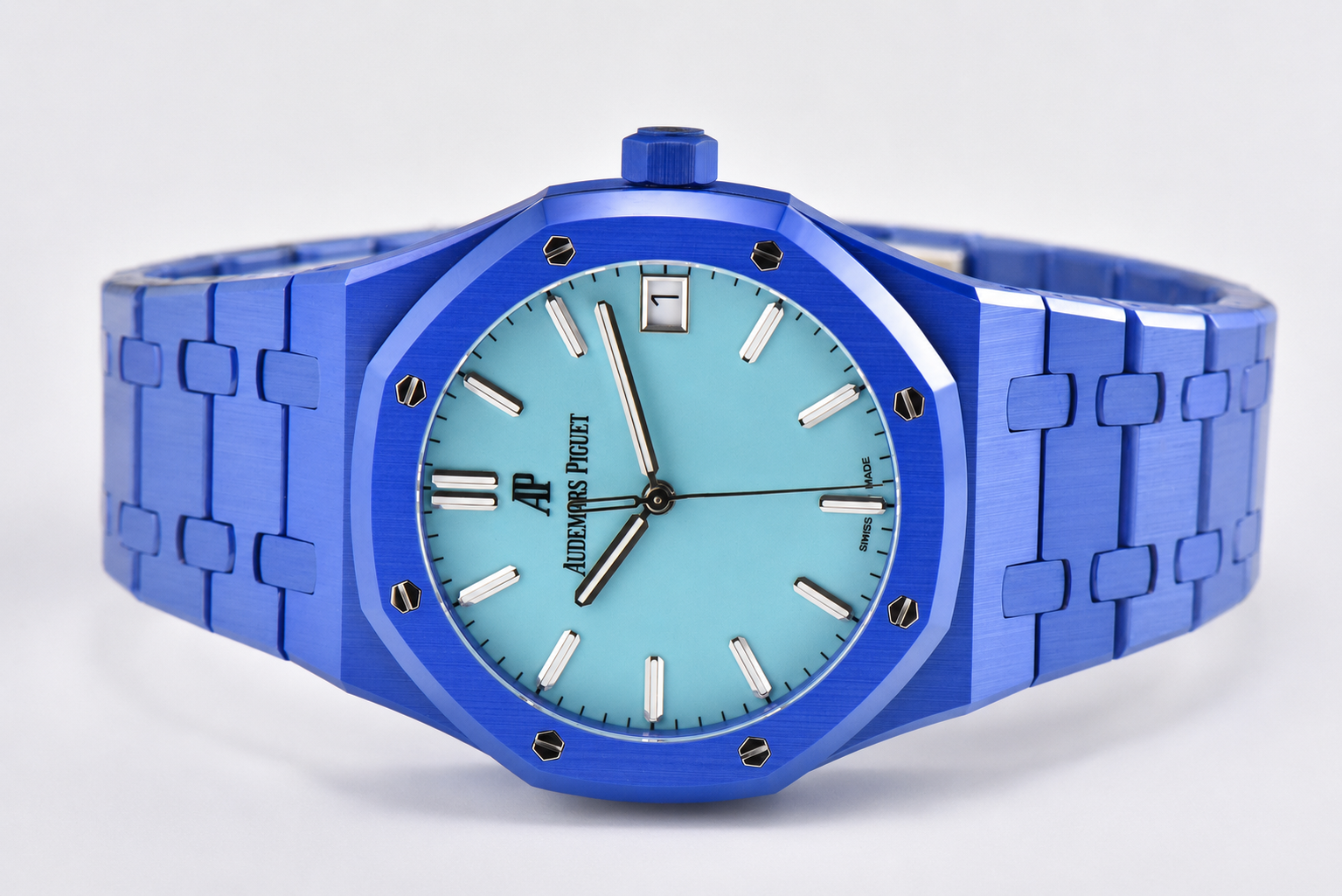 Royal Oak 15500 Blue Ceramic APSF 1:1 Best Edition Tiffany Blue Dial on Bracelet SA4302 - Image 6