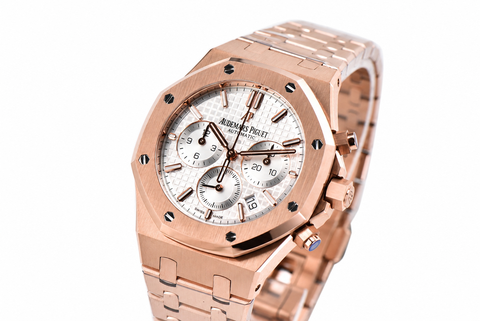 Royal Oak Chrono 26315 RG APSF 1:1 Best Edition White Dial on RG Bracelet A2385