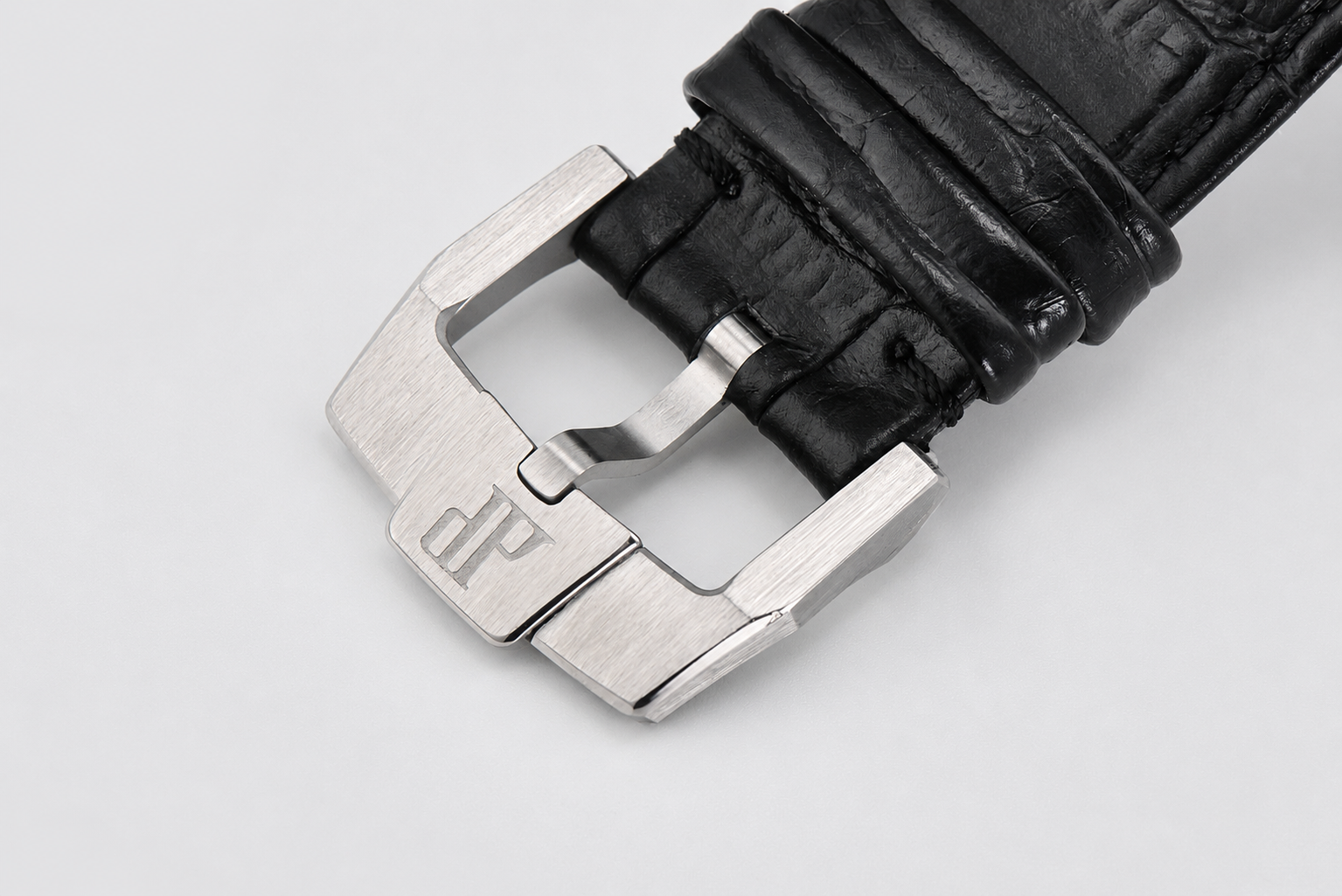 Code 11.59 Chrono 26393 SS APSF 1:1 Best Edition Black Dial on Black Leather Strap SA4401 - Image 10