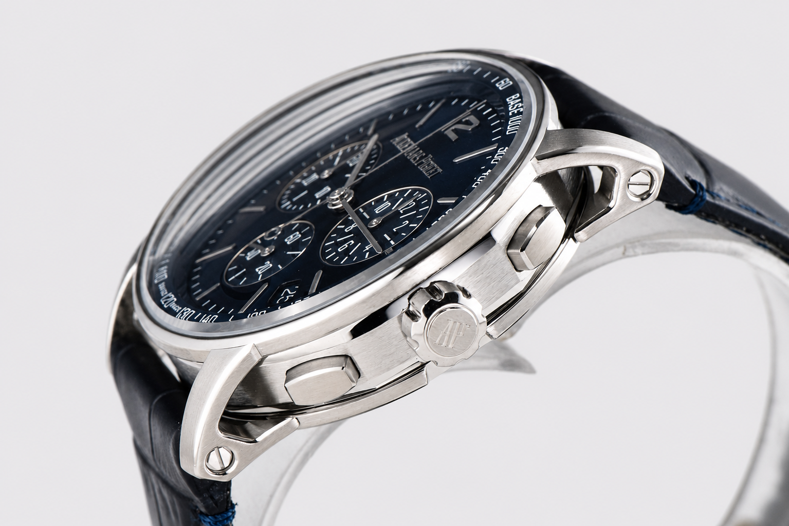 Code 11.59 Chrono 26393 SS APSF 1:1 Best Edition Blue Dial on Blue Leather Strap SA4401 - Image 3