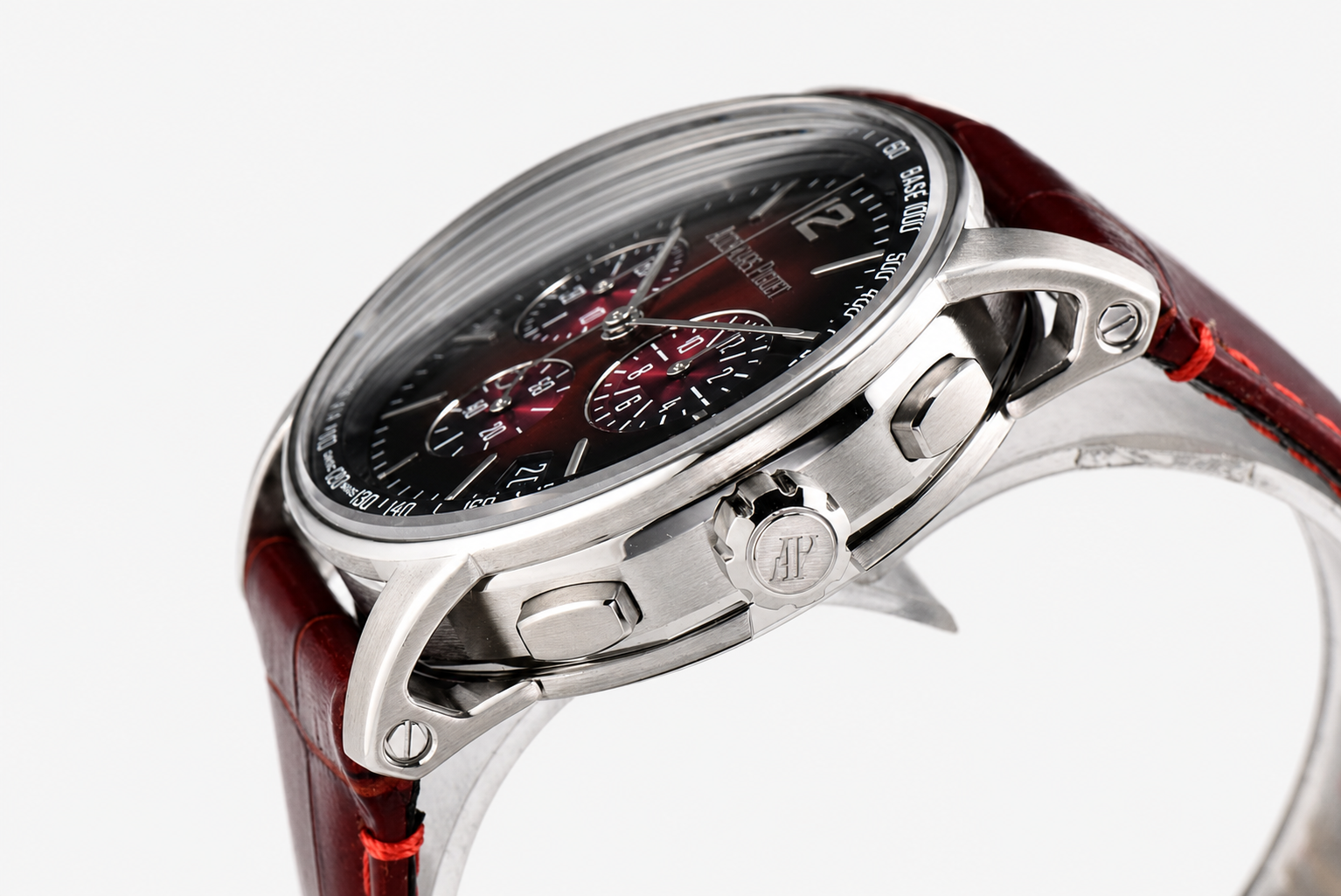 Code 11.59 Chrono 26393 SS APSF 1:1 Best Edition Gradient Red Dial on Red Leather Strap SA4401 - Image 2