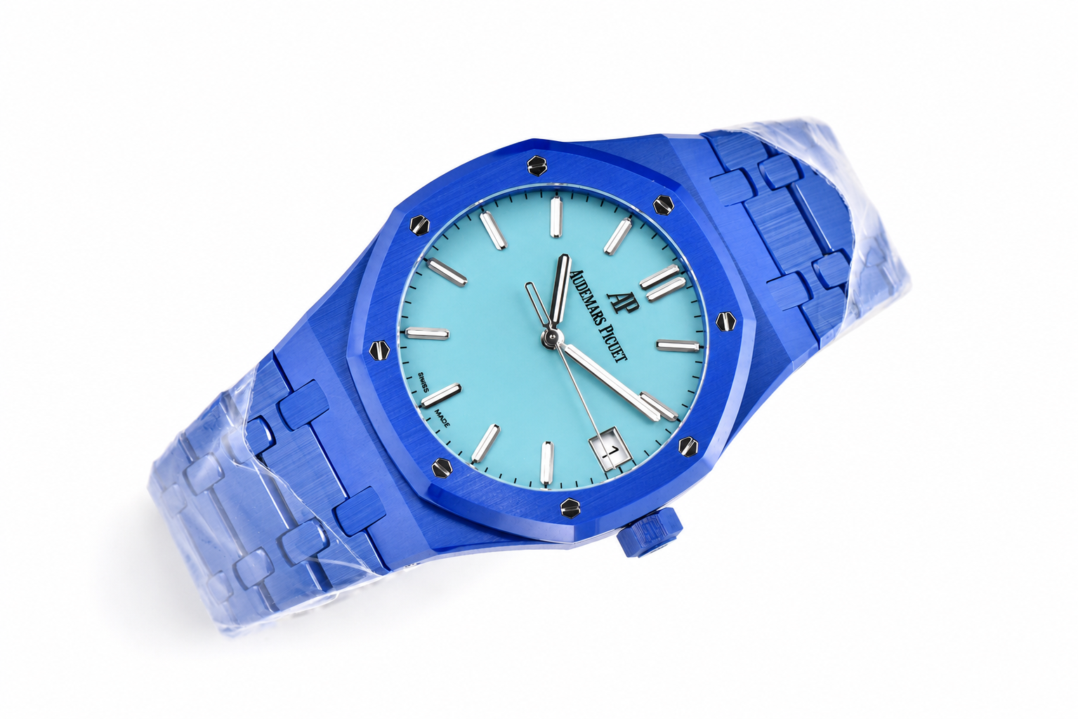 Royal Oak 15500 Blue Ceramic APSF 1:1 Best Edition Tiffany Blue Dial on Bracelet SA4302 - Image 4