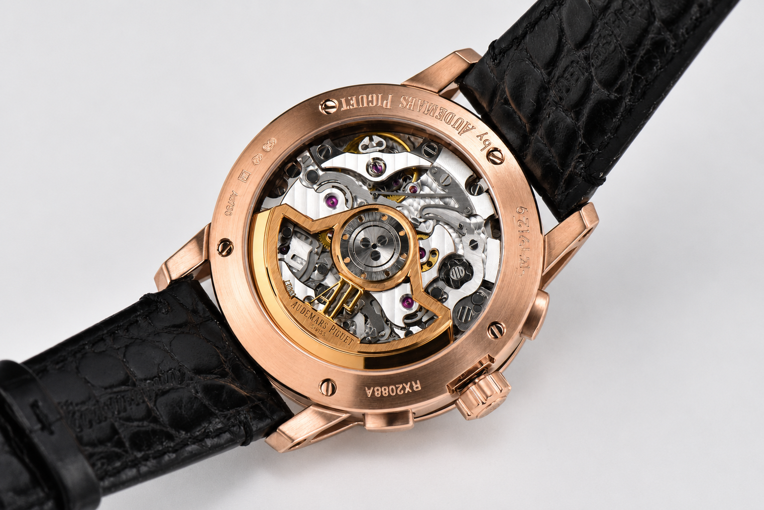 Code 11.59 Chrono 26393 RG APSF 1:1 Best Edition Black/Gray Dial on Blue Leather Strap SA4401 - Image 8