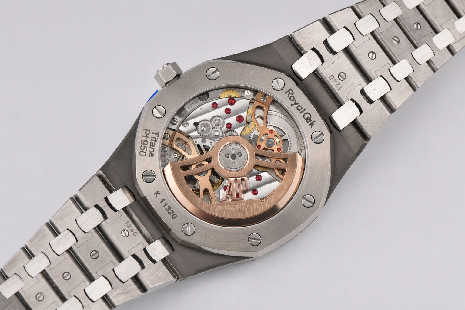 Royal Oak 39mm Titanium 16202 ZF 1:1 Best Edition Red Dial on Bracelet A7121 - Image 7