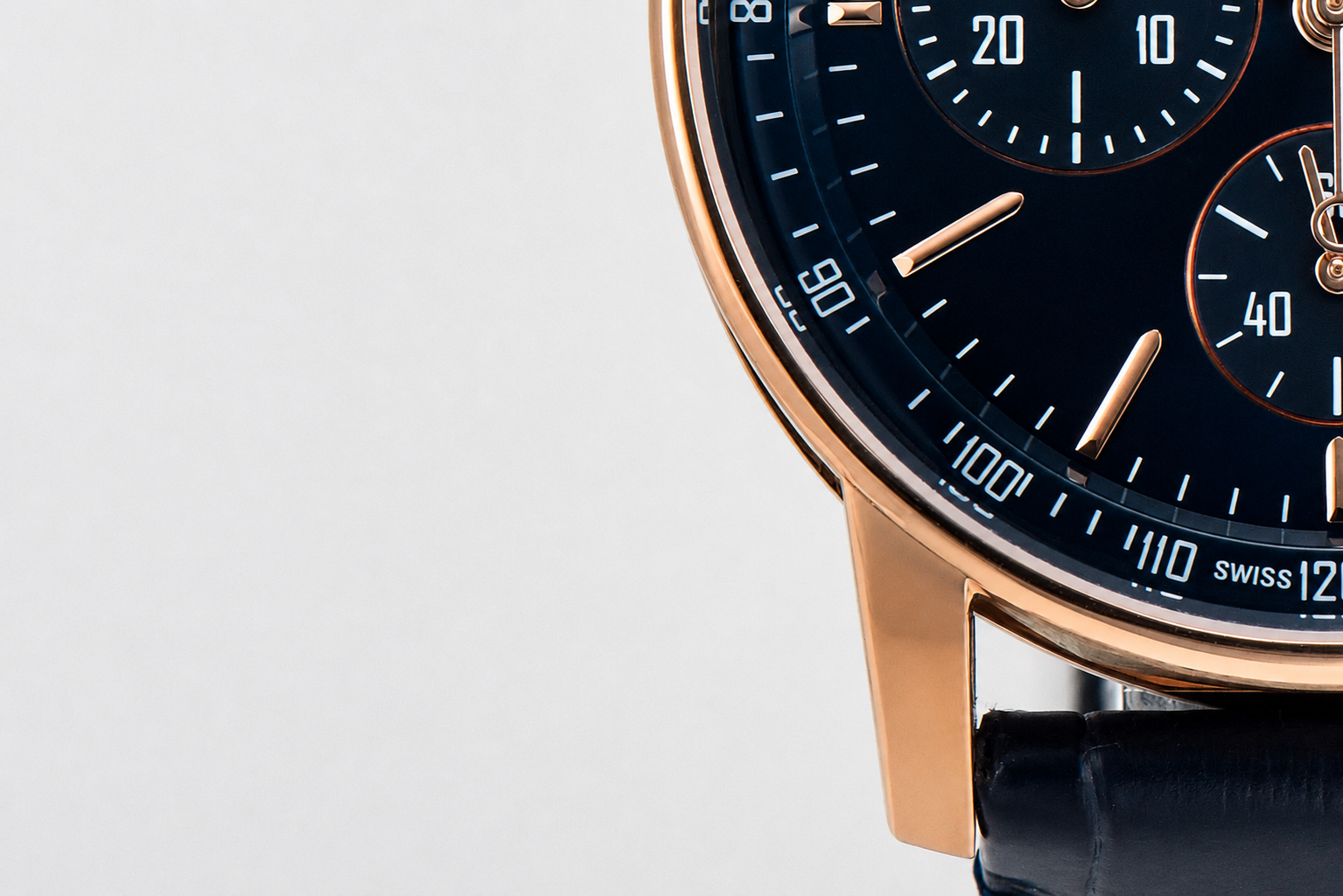 Code 11.59 Chrono 26393 RG APSF 1:1 Best Edition Blue Dial RG Marker on Blue Leather Strap SA4401 - Image 4