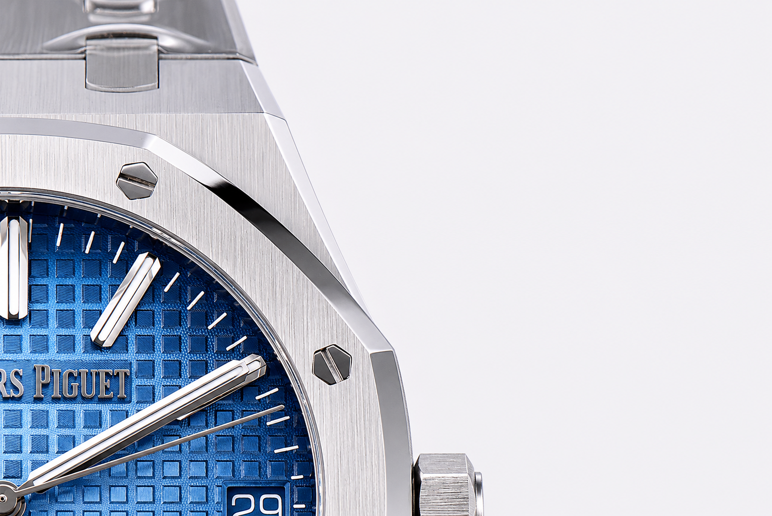 Royal Oak 41mm 15510 SS ZF 1:1 Best Edition Ice Blue Textured Dial on SS Bracelet SA4302 - Image 8
