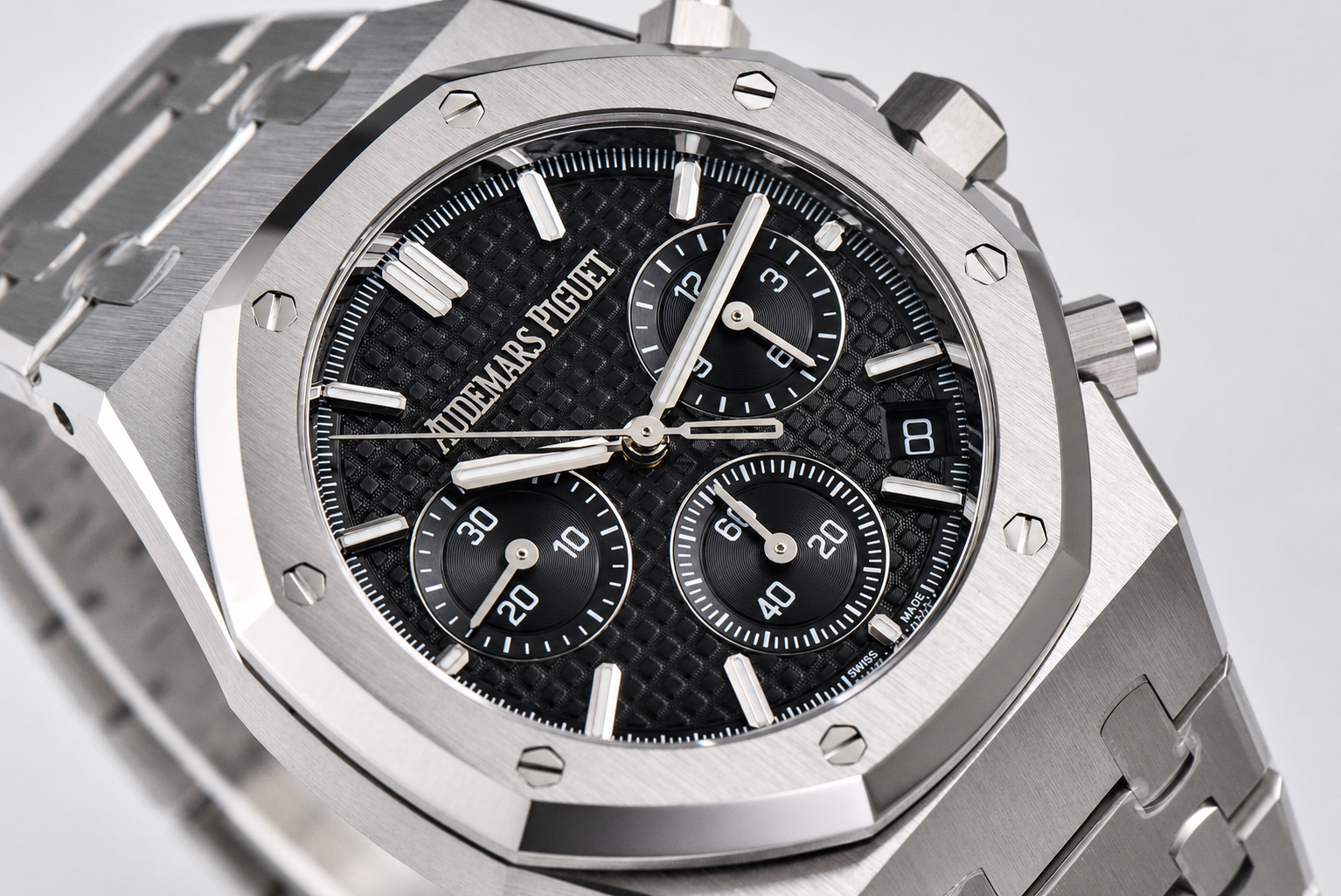 Royal Oak Chrono 26240 SS ZF 1:1 Best Edition Black Dial on SS Bracelet SA4401 - Image 2