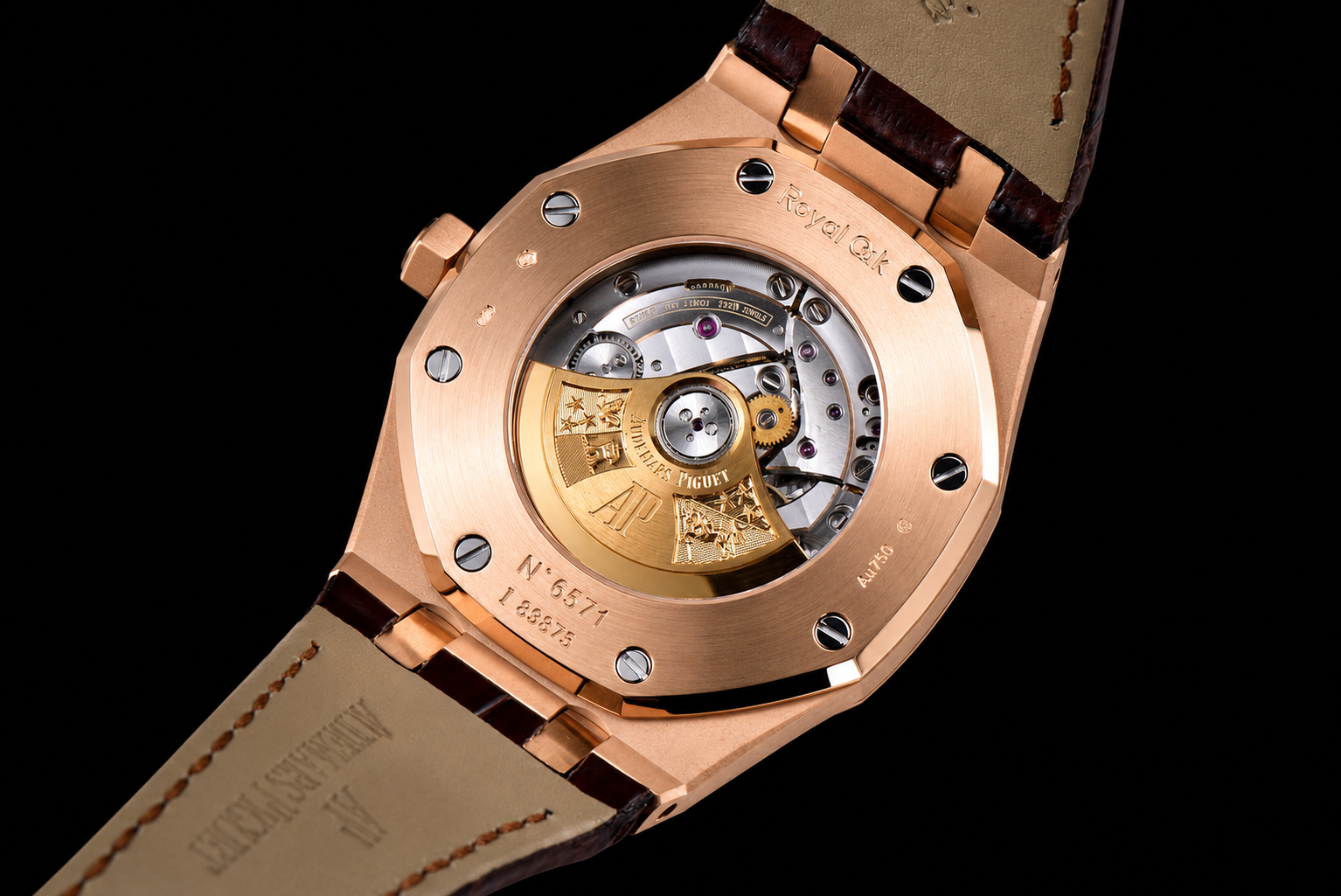 Royal Oak 41mm 15400 RG APSF 1:1 Best Edition Silver Dial on Brown Leather Strap SA3120 V4(Tungsten Heavy Version) - Image 7