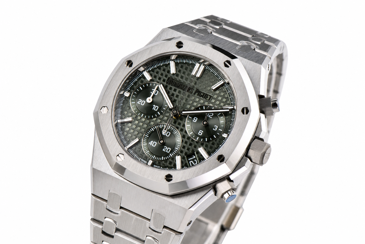 Royal Oak Chrono 26240 SS ZF 1:1 Best Edition Green Dial on SS Bracelet SA4401