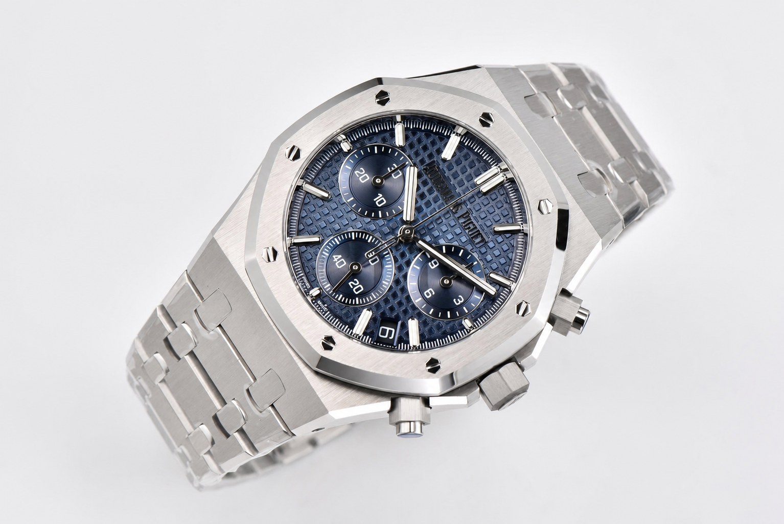 Royal Oak Chrono 26240 SS ZF 1:1 Best Edition Blue Dial on SS Bracelet SA4401 - Image 2