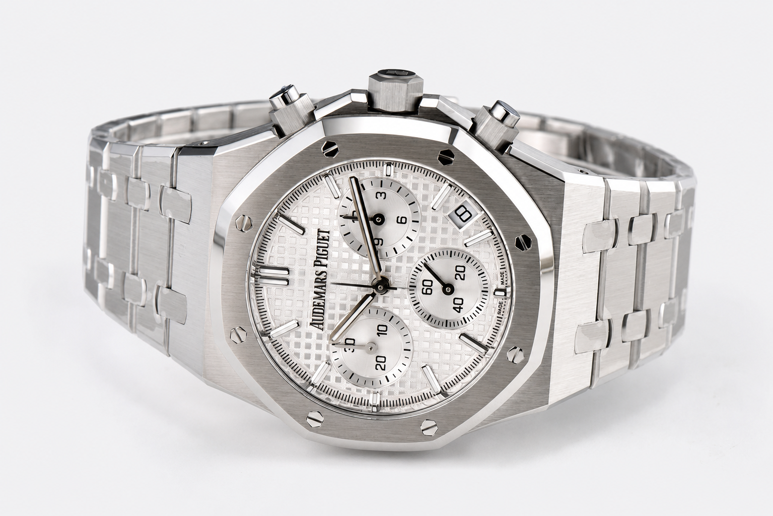 Royal Oak Chrono 26240 SS ZF 1:1 Best Edition Silver Dial on SS Bracelet SA4401 - Image 2