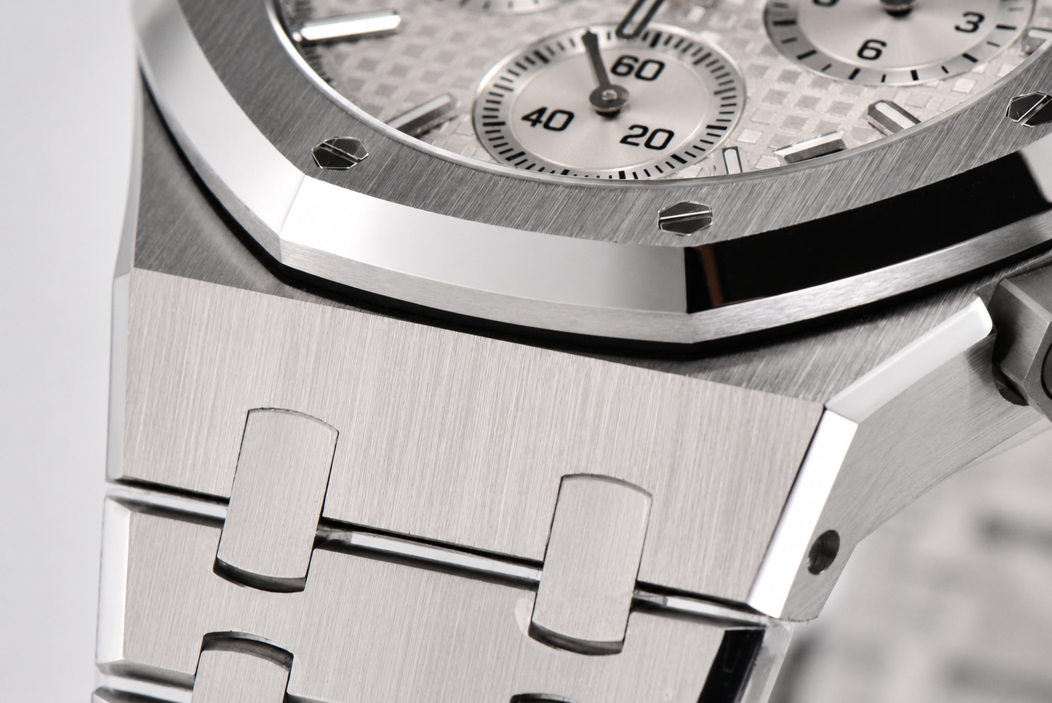 Royal Oak Chrono 26240 SS ZF 1:1 Best Edition Silver Dial on SS Bracelet SA4401 - Image 6