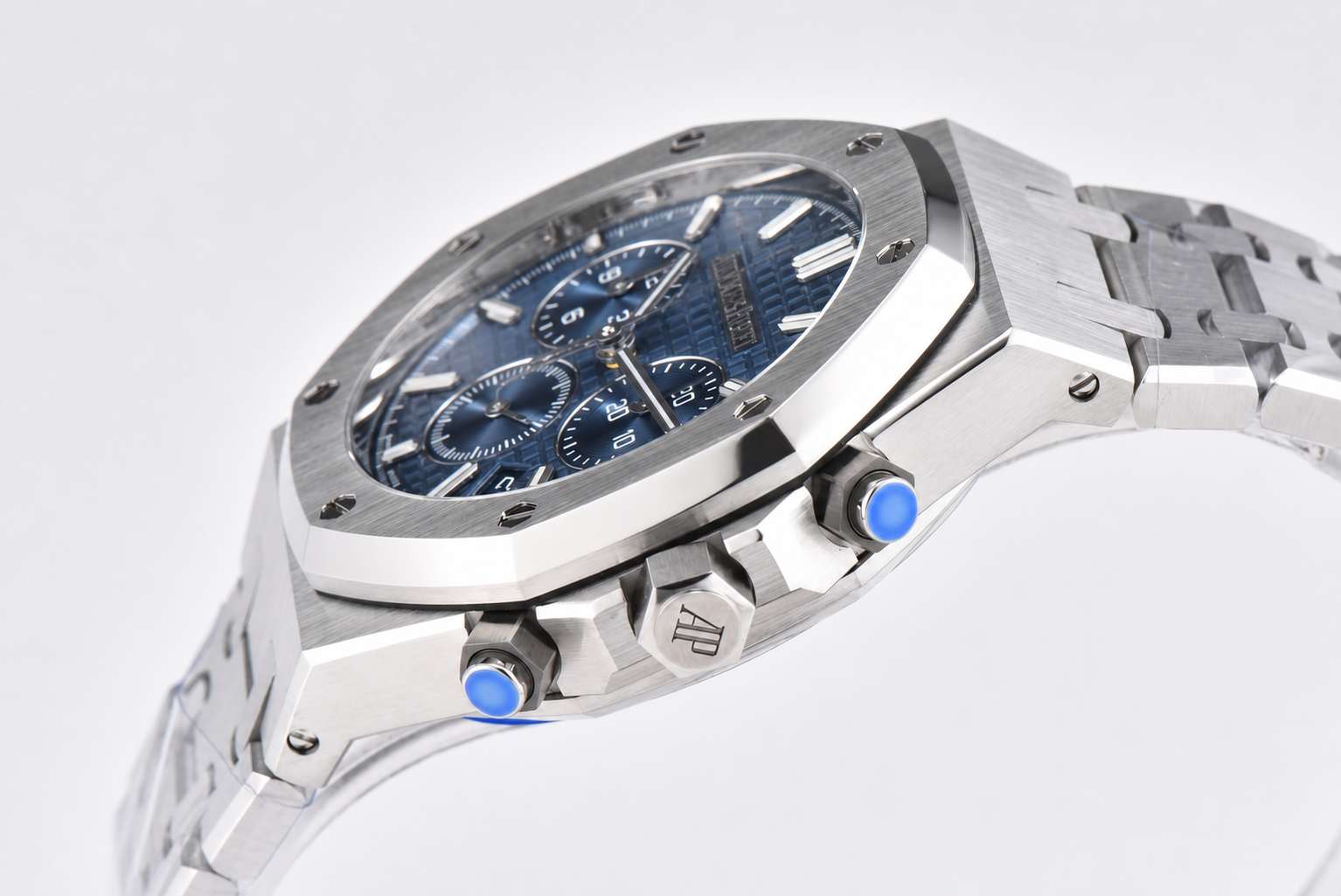 Royal Oak Chrono 26715 SS APSF 1:1 Best Edition Blue Dial SS Bracelet A2685 - Image 3