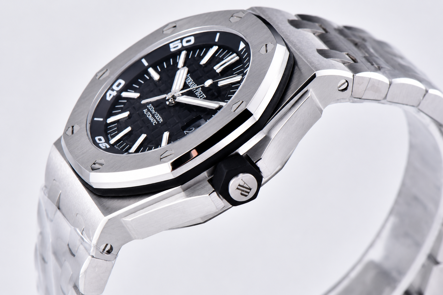 Royal Oak Offshore Diver 15703 APSF 1:1 Best Edition Black Dial on SS Bracelet SA3120 - Image 2