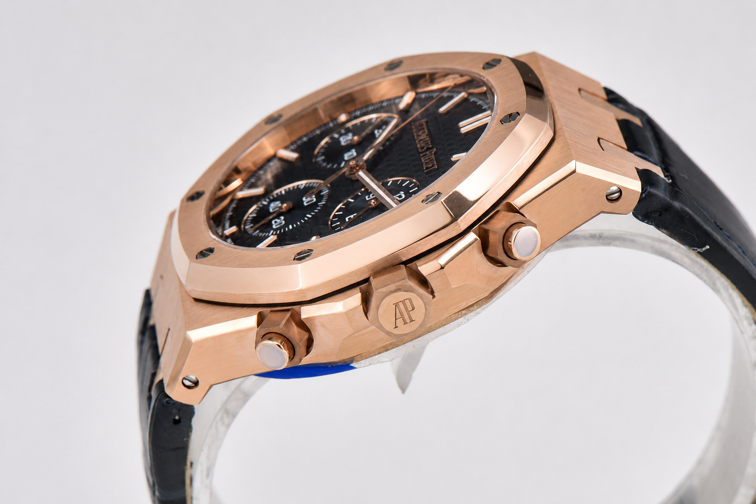 Royal Oak Chrono 26240 RG APSF 1:1 Best Edition Blue Dial on Black Leather Strap SA4401 - Image 3
