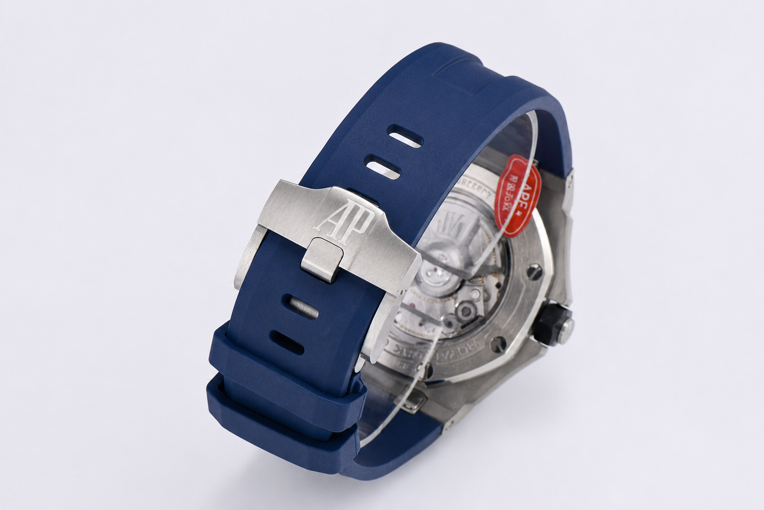 Royal Oak Offshore Diver 15720 SS APF 1:1 Best Edition Blue Dial on Blue Rubber Strap A4308 - Image 6