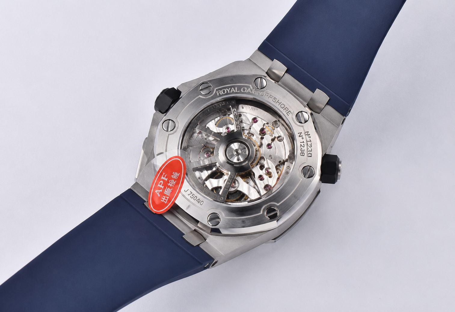 Royal Oak Offshore Diver 15720 SS APF 1:1 Best Edition Blue Dial on Blue Rubber Strap A4308 - Image 7