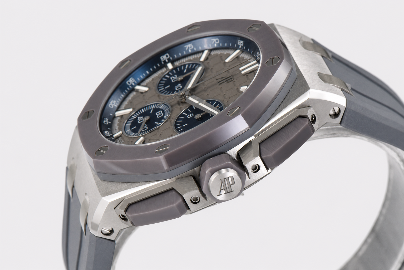 Royal Oak Offshore Chrono 26420IO APSF 1:1 Best Edition Gray Dial on Rubber Strap SA4401 - Image 2