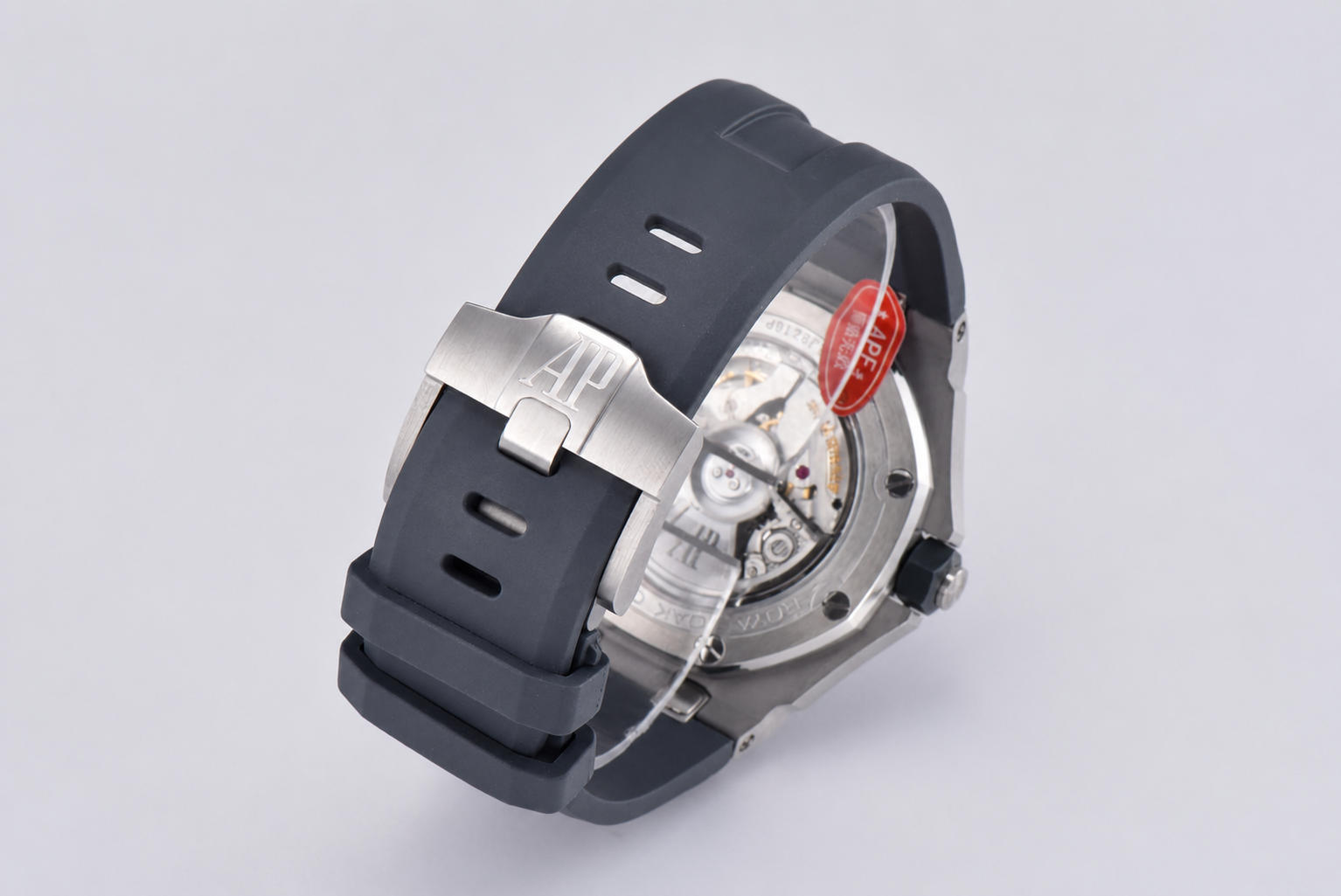 Royal Oak Offshore Diver 15720 SS APF 1:1 Best Edition Gray Dial on Gray Rubber Strap A4308 - Image 7
