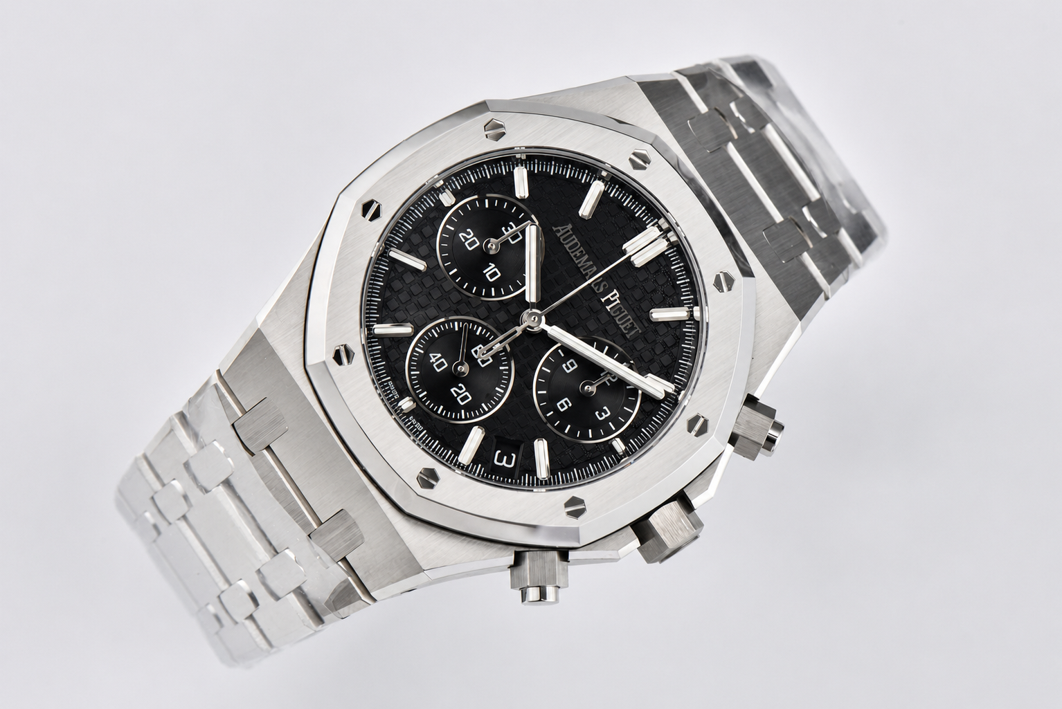 Royal Oak Chrono 26240 SS DDF 1:1 Best Edition Black Dial on SS Bracelet DD4401 - Image 2