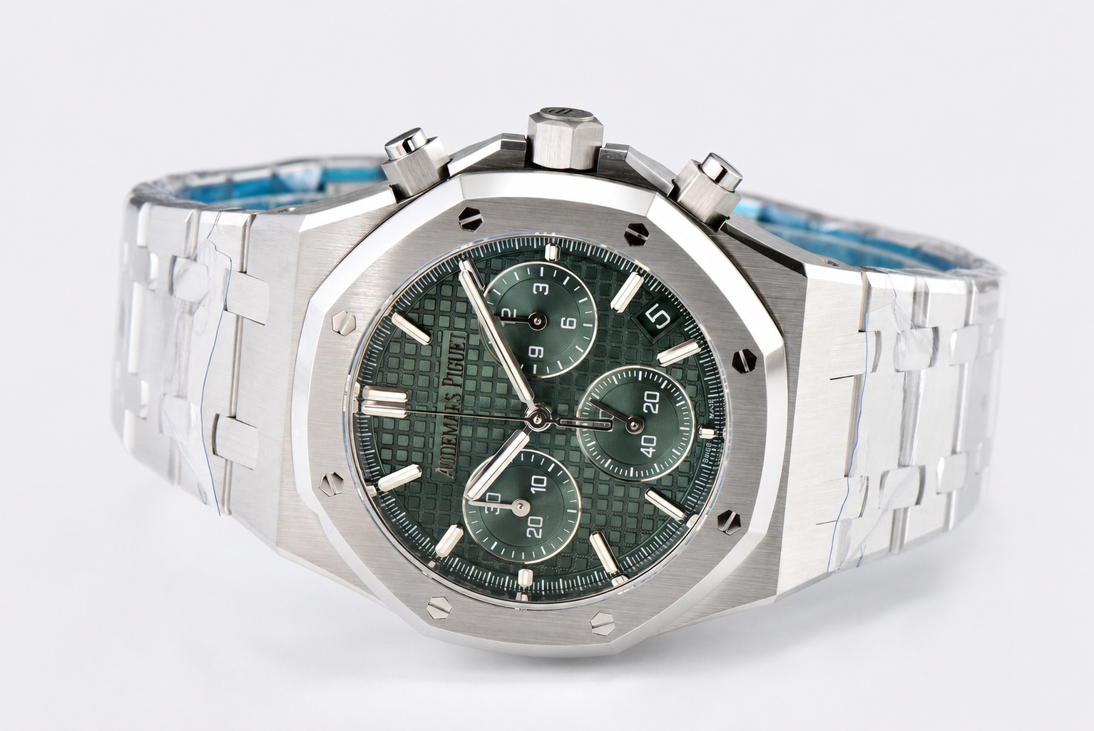 Royal Oak Chrono 26240 SS DDF 1:1 Best Edition Green Dial on SS Bracelet DD4401 - Image 3